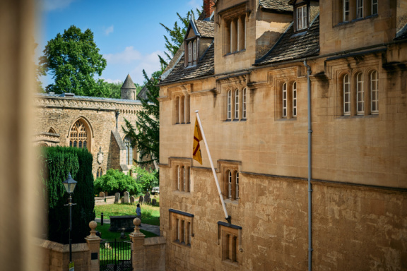 St Edmund Hall stock photography