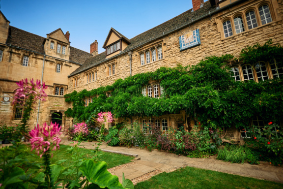 St Edmund Hall stock photography