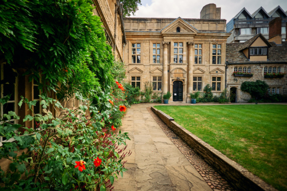 St Edmund Hall stock photography