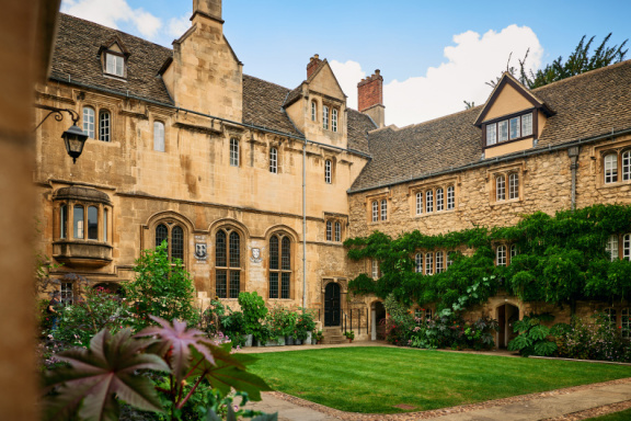 St Edmund Hall stock photography