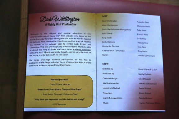 Dick Whittington Comes To Teddy Hall Pantomime